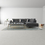 Feather Right Sectional - Charcoal Linen
