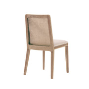 Cane Dining Chair - Oyster Linen/Natural Frame