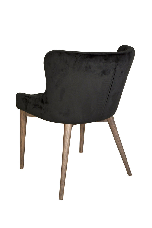 Mila Dining Chair - Black Velvet (2/Box)