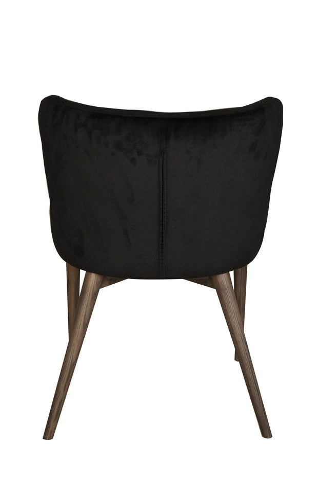 Mila Dining Chair - Black Velvet (2/Box)