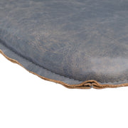 Metal Crossback Leather Cushion Seat - Grey