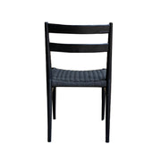Jakarta Dining Chair - Black/Black Woven Seat