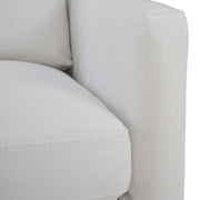 Heston Swivel Chair - White Linen