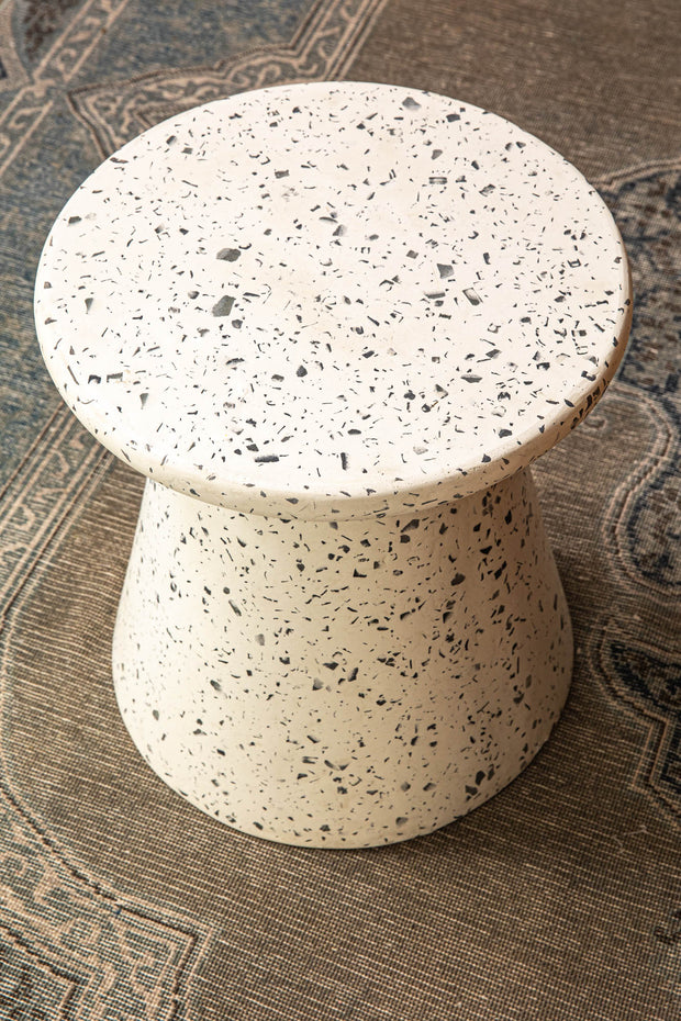Concrete Mineral Side Table - Terrazzo